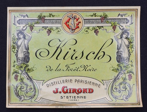 Ancienne étiquette kirsch - ancienne,