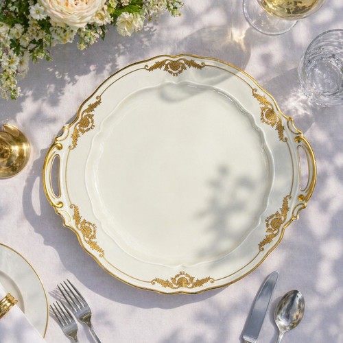 Plat gâteau porcelaine - plat,
