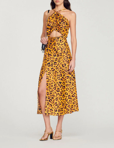 Sandro women orange leopard - sandro,