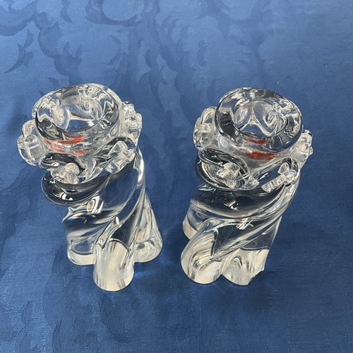 Paire bougeoirs cristal - bougeoirs,
