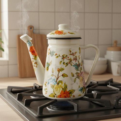 Cafetière bec émail - cafetière,
