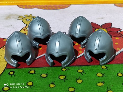 Playmobil casques - x5,