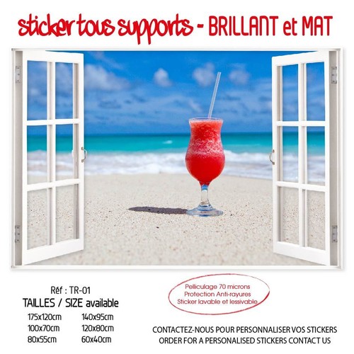 Sticker trompe oeil fenetre - sticker,