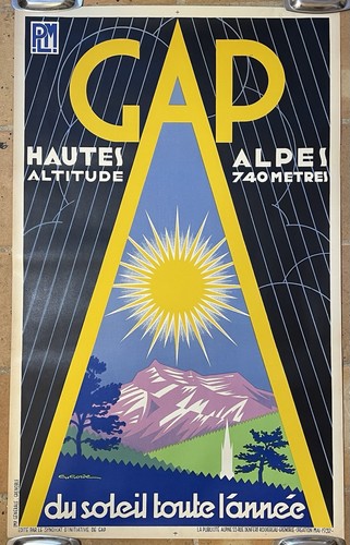Affiche ancienne plm - affiche, ski
