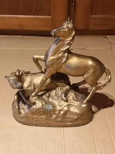 Statue régule - régule(2, chevaux)