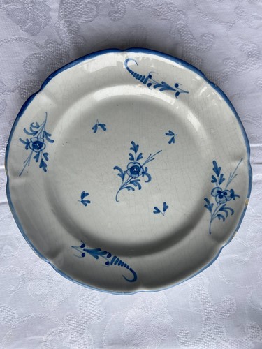 Vintage french faience plate - vintage,
