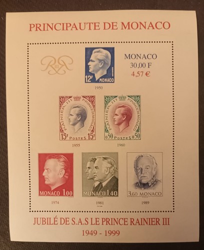 Monaco bloc feuillet 1999 - monaco,