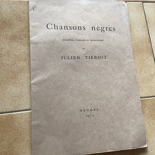 Chansons nègres harmonisées