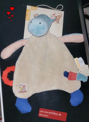 Doudou plat hippopotame - doudou,