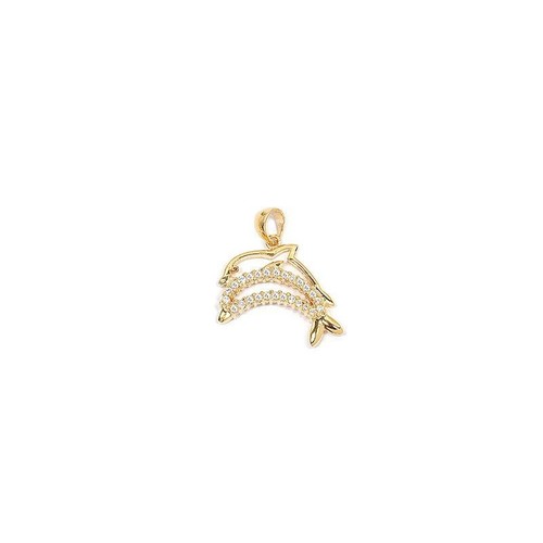 Pendentif double dauphin - pendentif,