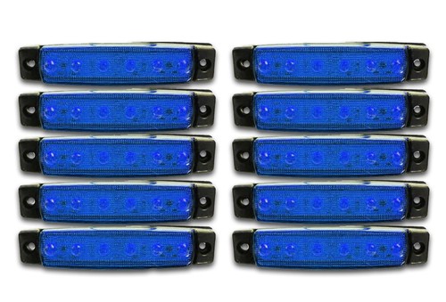10x 12v led bleu côté - 10x,