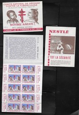 carnet de 10 timbres contre la tuberculose 1958/1959