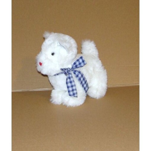 Peluche chien westie terrier - chien,