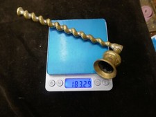 rare éteignoir à bougies circa 1800,laiton,traces d'argenture,L19cm,P183g