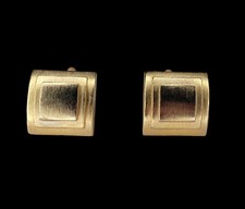 HELENA RUBINSTEIN  ICONIQUE VINTAGE Doré signé clip oreille