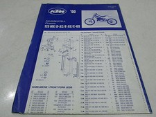 POSTER PIECES CHASSIS FRAME SPARE PARTS KTM 125 MX D-XC E-XC E-GS 1990 203.10