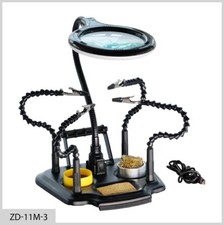Support Carte ZD-11M-3 Verre Loupe LED Troisième Main Soudure