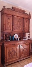 Buffet ancien deux corps noyer style Henri II