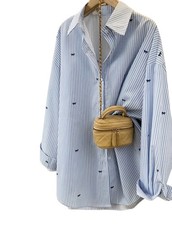 Chemise rayée bleu clair