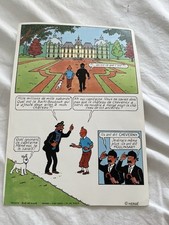 Affiche Tintin Hergé Château Cheverny  Moulinsart Dessin Bob de Moor 21 X 29,7