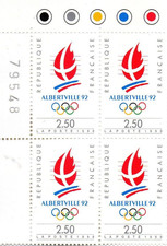 france.bloc de 4 numéroté du