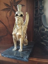 Ancien bronze Sphinx Époque Napoléon III Ornement Meuble Lustre À Identifier 