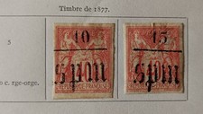 TIMBRE STAMP 2 ST PIERRE ET MIQUELON Y&T#6-7 SURCHARGE NEUF*ouOBLITERES 1877~R98