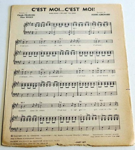 Partition vintage sheet music