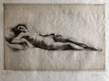 Tigrane Polat [Polad] (1874-1950) — nu allongé — eau-forte signée et numérotée.