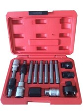 COFFRET OUTILS DEMONTAGE EMBOUTS POULIE ALTERNATEUR DEBRAYABLE TORX BTR 13pcs