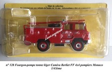 Pompiers n° 128 Fourgon-pompe tonne léger Camiva Berliet FF 4x4 pompiers Monaco