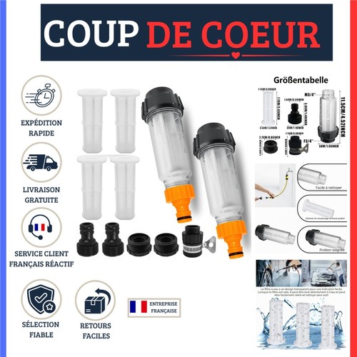 Lot filtres eau 4 pour - 2, 3/4"