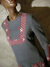 CHIC VINTAGE ROBE JERSEY 1960 VTG DRESS 60s MOD TWIGGY KLEID ABITO ANNI 60 (38)
