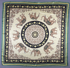 Authentique foulard vintage " Éléphant "