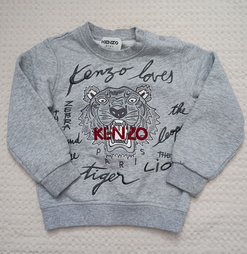 Kenzo gray tiger embroidered - gray,