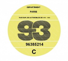 vignette 1993 véhicule collection CITROEN RENAULT PEUGEOT OPEL AUDI BMW FORD 