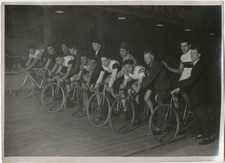 Photo Argentique Vélo Velodrome d'Hiver Match Franco Italien Vers 1930