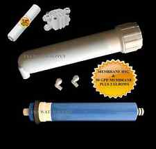 Membrane RO Reverse Osmosis Housing Water Filter 50 GPD Auto Shutoff, Restrictor