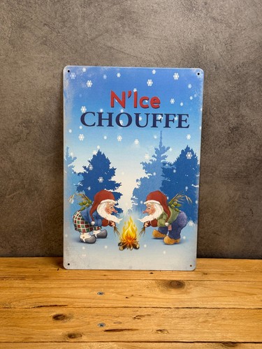 Plaque métal chouffe - plaque,
