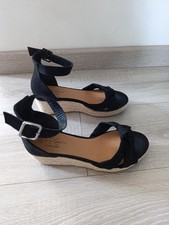 Sandales noir compensées 39