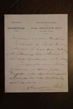 ✒ L.A.S. Augustin DALY metteur en scène à Aurélien SCHOLL - rare