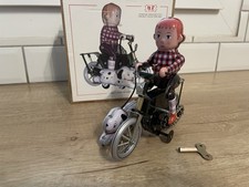 Enfant Et Chien Avec Vélo MS 473 Jouet Mécanique En Tôle Avec Sa Clé 