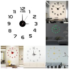Grande horloge murale miroir