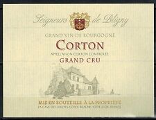 Etiquette grand  vin de bourgogne-Corton grand cru"Seigneurs de Bligny -R.172