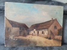 Tableau Très ancien XVIIIèm ? Peintre Huile sur Toile Signé