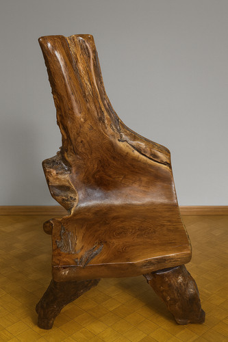 Fauteuil sculptural bois - fauteuil, en