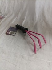 Griffe à fleurs 3 dents en acier jardin gardent outils bon état avec étiquette 