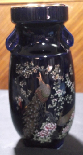 Vase japonais poterie bleu - vase, en