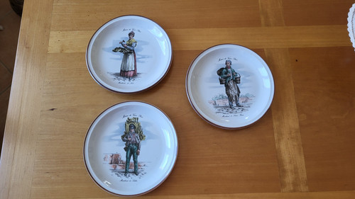 Lot assiettes vintage - de, 3