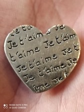 Pendentif Réminiscence "Je t'aime" Cœur en argent massif